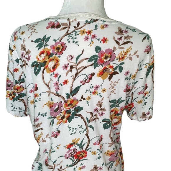 Pablo Paris Teony Floral Cotton Linen Short Sleeve Tee - 3 - L - Picture 9 of 16